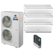 56,000 BTU 16 SEER Eight Zone Wall Mounted Gree Heat Pump System 9+9+9+9+9+9+9+12