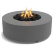 HPC AGNI 48" Steel Gas Fire Pit with Electronic On/Off 120V & Standard Burner in Pewter for Natural Gas or Propane - AGNI48EI-P
