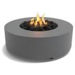 HPC AGNI 60" Steel Gas Fire Pit with Match Light & Standard Burner in Silver Vein for Natural Gas or Propane - AGNI60-MLFPK-S