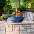 HPC Tempe Copper Fire & Water Bowl with Electronic 120V for Natural Gas or Propane - WB52R-TEMP360-EI