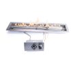 HPC Linear 36" Push Button Fire Pit Burner Kit with Trough & Spark Ignition & Torpedo Burner - TOR-FPPK36-TRGH