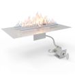 HPC Rectangle 27" x 15" Match Light Fire Pit Burner Kit with Flat Pan & Match Light & Torpedo Burner - TOR-MLFPK27X15-HF