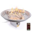 HPC Round 37" Electronic HI/LO Fire Pit Burner Kit with Bowl Pan & Electronic for 120V & Penta Burner - PENTA37EI-HI/LO