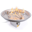 HPC Round 13" Electronic On/Off Fire Pit Burner Kit with Bowl Pan & Electronic for 120V & Round Burner - 13SSEI