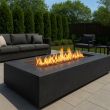 HPC TEJAS 48" Steel Gas Fire Pit with FPPK in Black for Natural Gas or Propane - TOR-TEJ48X24-FPPK-B