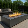 HPC TEJAS 48" Steel Gas Fire Pit with FPPK in Silver Vein for Natural Gas or Propane - TOR-TEJ48X24-FPPK-S
