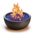 HPC 35" Round Aluminum Gas Fire Bowl with Electronic 24V - 120V in Walnut Bronze - TOR-WALNUT30EI-HI/LO