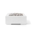 HPC Alea 40" Square Concrete Gas Fire Pit in Natural with Match Light & Ivory Beach Stone - TOR-ALEA40-NIB-MLFPK