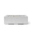 HPC Avera 48" Concrete Gas Fire Pit in Ash with Electronic & Ivory Beach Stone - TOR-AVER48-AIB-EI