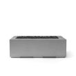 HPC Avera 48" Concrete Gas Fire Pit in Charcoal with Match Light & Black Lava Rock - TOR-AVER48-CHBL-MLFPK