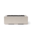 HPC Avera 48" Concrete Gas Fire Pit in Clay with Match Light & Black Lava Rock - TOR-AVER48-CLBL-MLFPK