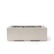 HPC Avera 48" Concrete Gas Fire Pit in Clay with Electronic & Slate Beach Stone - TOR-AVER48-CLSB-EI