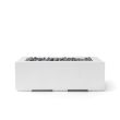 HPC Avera 60" Concrete Gas Fire Pit in Natural with Match Light & Slate Beach Stone - TOR-AVER60-NSB-MLFPK
