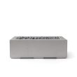 HPC Avera 60" Concrete Gas Fire Pit in Sandstone with Electronic & Slate Beach Stone - TOR-AVER60-SBL-EI
