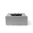HPC Bravo 32" Square Concrete Gas Fire Pit in Charcoal with Match Light & Black Lava Rock - TOR-BRAV-CHBL-MLFPK
