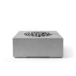 HPC Bravo 32" Square Concrete Gas Fire Pit in Charcoal with Match Light & Slate Beach Stone - TOR-BRAV-CHSB-MLFPK