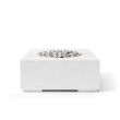 HPC Bravo 32" Square Concrete Gas Fire Pit in Natural with Match Light & Ivory Beach Stone - TOR-BRAV-NIB-MLFPK
