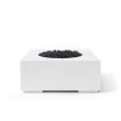 HPC Bravo 32" Square Concrete Gas Fire Pit in Natural with Match Light & Black Lava Rock - TOR-BRAV-NBL-MLFPK
