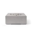 HPC Bravo 32" Square Concrete Gas Fire Pit in Sandstone with Electronic & Ivory Beach Stone - TOR-BRAV-SIB-EI