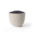 HPC Element 20.5" Round Concrete Gas Fire Pit in Clay with Match Light & Black Lava Rock - TOR-ELEM-CLBL-MLFPK