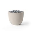 HPC Element 20.5" Round Concrete Gas Fire Pit in Clay with Electronic & Slate Beach Stone - TOR-ELEM-CLSB-EI