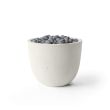 HPC Element 20.5" Round Concrete Gas Fire Pit in Limestone with Electronic & Slate Beach Stone - TOR-ELEM-LSB-EI