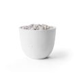 HPC Element 20.5" Round Concrete Gas Fire Pit in Natural with Match Light & Ivory Beach Stone - TOR-ELEM-NIB-MLFPK