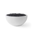 HPC Serenade 40" Round Concrete Gas Fire Pit in Ash with Match Light & Black Lava Rock - TOR-SERE40-ABL-MLFPK