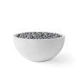 HPC Serenade 32" Round Concrete Gas Fire Pit in Ash with Electronic & Slate Beach Stone - TOR-SERE32-ASB-EI