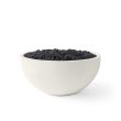 HPC Serenade 40" Round Concrete Gas Fire Pit in Limestone with Electronic & Black Lava Rock - TOR-SERE40-LBL-EI