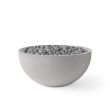 HPC Serenade 32" Round Concrete Gas Fire Pit in Sandstone with Match Light & Slate Beach Stone - TOR-SERE32-SBL-MLFPK
