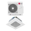 lg 18 000 btu multi f 17 5 seer2 single zone ceiling cassette mini split heat pump system r32 230v 235802
