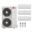 LG 48000 BTU Multi F 20.8 SEER2 Tri Zone Wall Mount Mini Split Heat Pump System - R32 | 230V - 9 + 9 + 9
