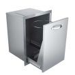 Sunstone Classic 20-Inch Roll-Out Trash Bin - A-TRHD- Drawer Open View