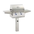 Fire Magic Aurora A430s 24-Inch In-Ground Post Mount Natural Gas Grill With Analog Thermometer - A430s-7EAN-g6