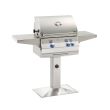 Fire Magic Aurora A430s 24-Inch Deck Mount Gas Grill With Analog Thermometer, Rotisserie And Single Side Burner - A430s-8EAP-P6/8EAN-P6