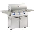 Fire Magic Aurora A540s 30-Inch Freestanding Natural Gas Grill With Analog Thermometer And Single Side Burner - A540s-7EAN-62