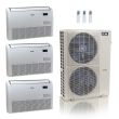 48,000 BTU ACiQ Standard 24 SEER2 3 Zone Floor Mount Mini Split Heat Pump System - R454B | 230V - 12 + 12 + 24 - ES-48Z-M6C / ACiQ-12FM-HH-MD-2 / ACiQ-24FM-HH-MD