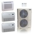 55,000 BTU ACiQ Standard 22 SEER2 3 Zone Floor Mount Mini Split Heat Pump System - R454B | 230V - 9 + 18 + 24 - ES-55Z-M6C / ACiQ-09FM / ACiQ-18FM / ACiQ-24FM