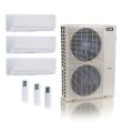 48,000 BTU ACiQ Standard 24 SEER2 3 Zone Wall Mount Mini Split Heat Pump System - R454B | 230V - 6 + 9 + 18 - ES-48Z-M6C / ACIQ-06W-HH-MD / ACIQ-09W-HH-MD / ACIQ-18W-HH-MD