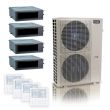55,000 BTU ACiQ Standard 18 SEER2 4 Zone Concealed Duct Mini Split Heat Pump System - R454B | 230V - 9 + 9 + 9 + 18 - ES-55Z-M6C / ACiQ-09CD-HH-MC-3 / ACiQ-18CD-HH-MC