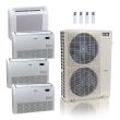 55,000 BTU ACiQ Standard 22 SEER2 4 Zone Floor Mount Mini Split Heat Pump System - R454B | 230V - 9 + 18 + 18 + 18 - ES-55Z-M6C / ACiQ-09FM-HH-MD / ACiQ-18FM-HH-MD-3