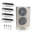 55,000 BTU ACiQ Standard 22 SEER2 4 Zone Slim Ceiling Casette Mini Split Heat Pump System - R454B | 230V - 6 + 9 + 12 + 12 - ES-55Z-M6C / SCC-06-HH-MB / SCC-09-HH-MB / SCC-12-HH-MB-2