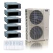 55,000 BTU ACiQ Standard 18 SEER2 5 Zone Concealed Duct Mini Split Heat Pump System - R454B | 230V - 9 + 9 + 9 + 9 + 9 - ES-55Z-M6C / ACiQ-09CD-HH-MC-5