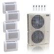 55,000 BTU ACiQ Standard 22 SEER2 5 Zone Floor Mount Mini Split Heat Pump System - R454B | 230V - 9 + 9 + 12 + 12 + 12 - ES-55Z-M6C / ACiQ-09FM-HH-MD-2 / ACiQ-12FM-HH-MD-3