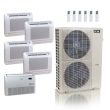 48,000 BTU ACiQ Standard 24 SEER2 5 Zone Floor Mount Mini Split Heat Pump System - R454B | 230V - 9 + 9 + 9 + 9 + 24 - ES-48Z-M6C / ACiQ-09FM-HH-MD-4 / ACiQ-24FM-HH-MD