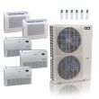 55,000 BTU ACiQ Standard 22 SEER2 5 Zone Floor Mount Mini Split Heat Pump System - R454B | 230V - 9 + 9 + 18 + 18 + 18 - ES-55Z-M6C / ACiQ-09FM-HH-MD-2 / ACiQ-18FM-HH-MD-3
