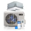 12,000 BTU ACiQ Standard 21.1 SEER2 Single Zone Ceiling Cassette Mini Split Heat Pump System - R454B | 230V