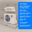 9,000 BTU 23 SEER ACiQ Single Zone Slim Ceiling Cassette Mini Split System | Extreme Series