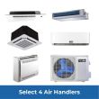 ACiQ Quad Zone Mini Split System - Design Your Own R454B - Select 4 Air Handlers